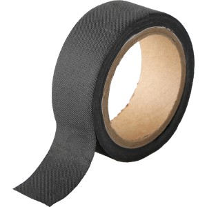 Rotolo di nastro telato nero, 5 m di lunghezza, per isolamento e riparazioni.