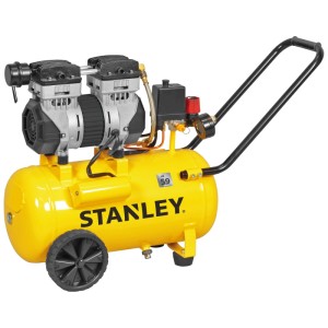 Compresseur Stanley SXCMS1324 jaune, sans huile, réservoir 24 l, silencieux.