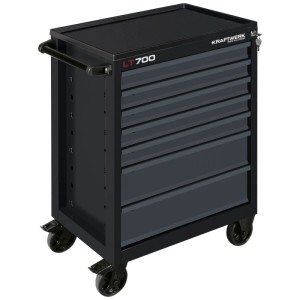 Kraftwerk LT700 carrello portautensili antracite con assortimento utensili 305 pezzi.