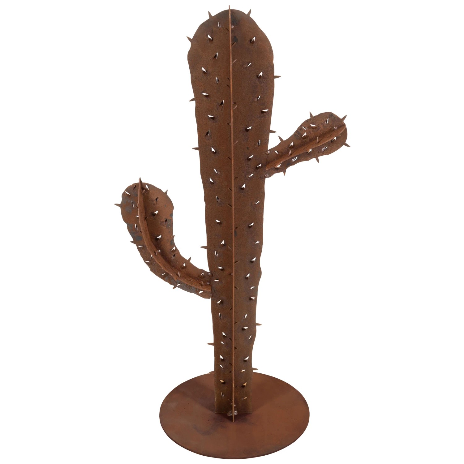 Nouvel Gartendeko Kaktus klein Metall Rostfarben (HxBxT) 80 x 45 x 80 cm
