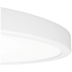 Plafonnier LED rond blanc Eglo Fueva 6, plastique, Ø 39 cm.