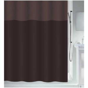 Spirella Tenda doccia Urbanko in tessuto, marrone, 180x180 cm. Tenda opaca e idrorepellente.