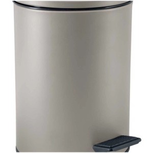Spirella Adelar pattumiera cosmetici, 5 l, acciaio inox opaco tortora con pedale.