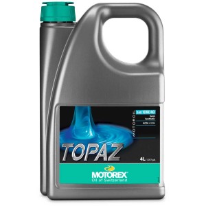 Huile moteur Motorex Topaz SAE 10W/40, bidon de 4 litres.