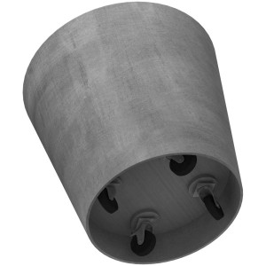 Fioriera grigia Ecopots Amsterdam Ø 60 cm con ruote per un facile trasporto.