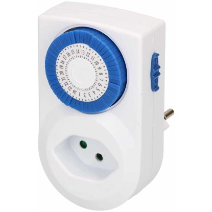 Steckerschaltuhr 24 h Analog Weiss