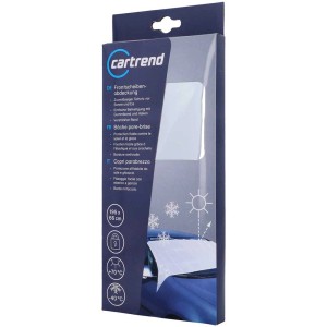 Cartrend Frontscheibenabdeckung, silberfarben, 195x66 cm, zum Schutz vor Frost und Sonne.