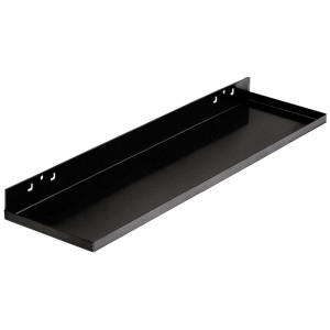 Mensola Kraftwerk, 445x150mm, per sistemi a pannello forato, nero.