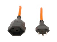 TD-Verlängerung H05VV-F3G1.5 Typ12 / Typ13 Orange Länge 25 m