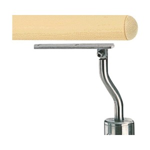 Barre plate en acier inoxydable V2A pour fixer une main courante en bois.