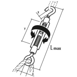 Conacord Tenditore acciaio inox V4A 180 mm