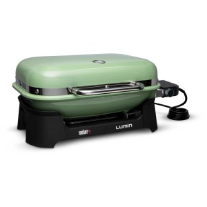 Weber Grill elettrico Lumin verde: Grill compatto per alte temperature e cottura versatile.