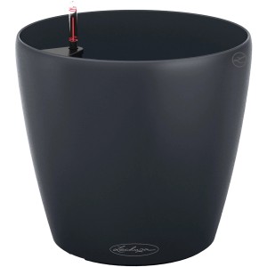 Pot de fleurs Lechuza Classico Color 18 en gris ardoise, Ø 18 cm.