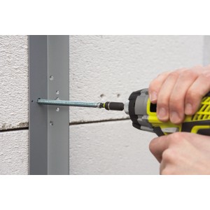 Wolfcraft Bit-Box Impact con attacco TX in uso: Vite avvitata con portainserti.