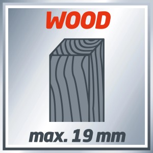 Simbolo: Rilevamento legno fino a 19 mm con il localizzatore Einhell TC-MD 50.