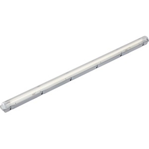 Plafoniera LED grigia per ambienti umidi, 156,5 cm, 24 W, ideale per bagno, cantina e garage.