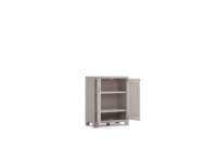 Kunststoff-Schrank Gulliver niedrig Hellbeige 100 x 80 x 44 cm
