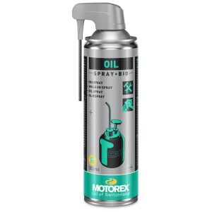 Motorex Oil Spray Bio 500ml pour tronçonneuses : Lubrifie, protège de la corrosion, film incolore.