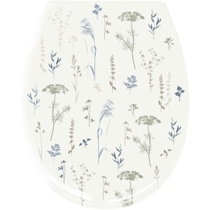 Sedile WC Kleine Wolke Savannah con motivo floreale, duroplast, 37x45 cm.