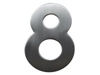 Alpertec Hausnummer Zahl 8 Edelstahl