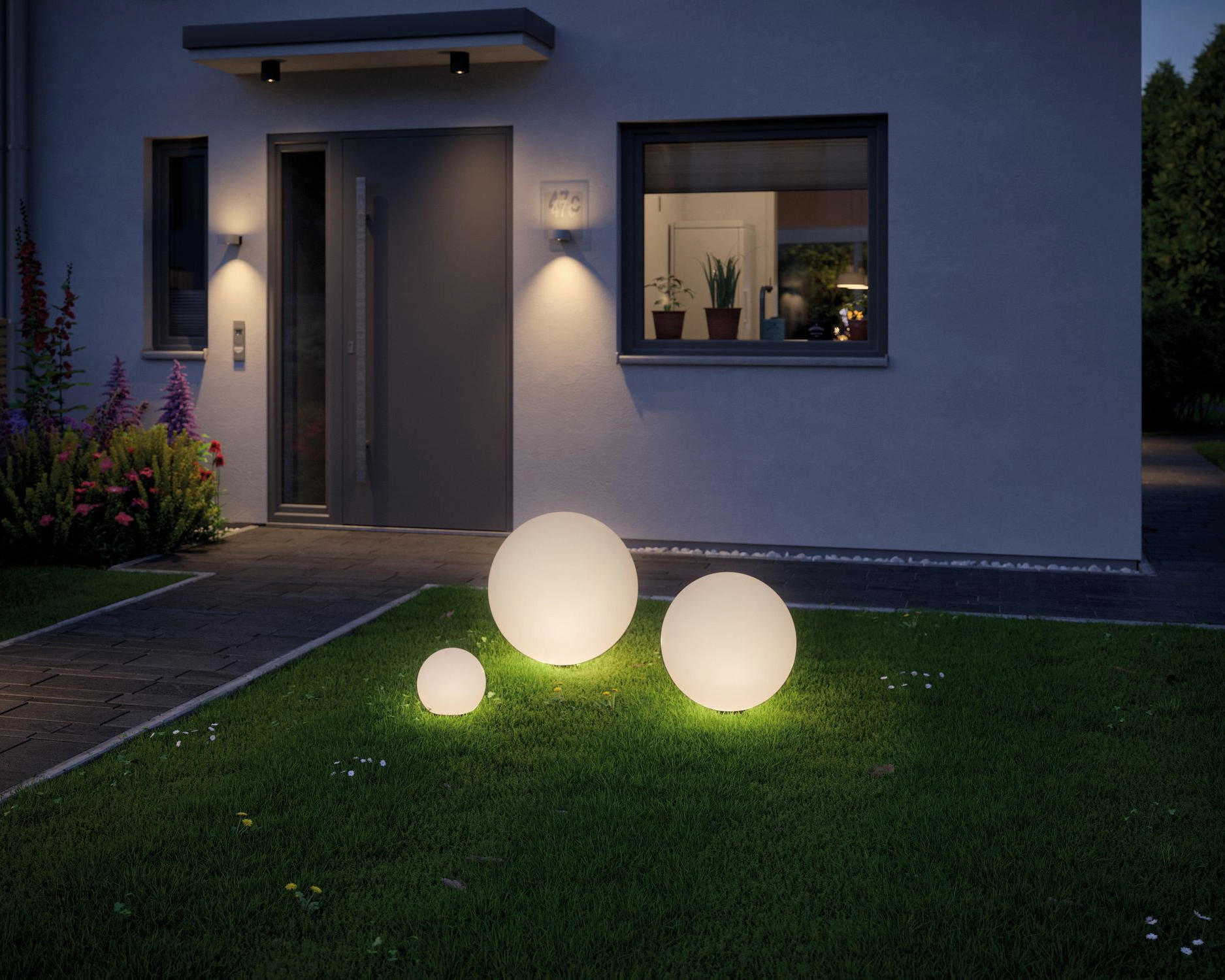 LED Gartenleuchte Outdoor Plug Lichtobjekt & Globe Shine