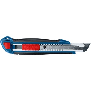 Cutter Bosch Professional del set di coltelli da 2 pezzi, blu/nero con cursore rosso.