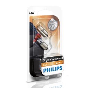 Philips Vision T4W Standlicht, 12V, BA9s Sockel, 2er Pack