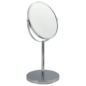 Specchio ingranditore regolabile MSV Capri con supporto in acciaio per bagno o spogliatoio.