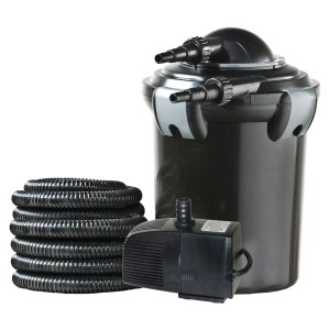 Heissner Smartline Filtro a pressione UVC 7W set con pompa e tubo per laghetti fino a 4000 litri.