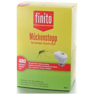 Finito Mückenstopp Set Intervalle : Prise avec minuterie et liquide pour la protection contre les insectes.
