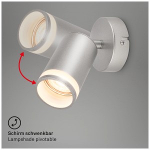 Briloner Strahler Rub, Chrom, 1-flammig, schwenkbar. Spot für GU10 Leuchtmittel (nicht enthalten).