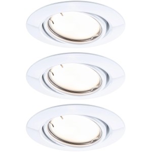 Set de spots encastrables LED Paulmann, 3 lampes Smart Home rondes et dimmables avec contrôle Zigbee.