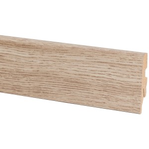 Plinthe en chêne, 60x20 mm, longueur 2,6 m. Plinthe MDF décor chêne pour transitions sol-mur.