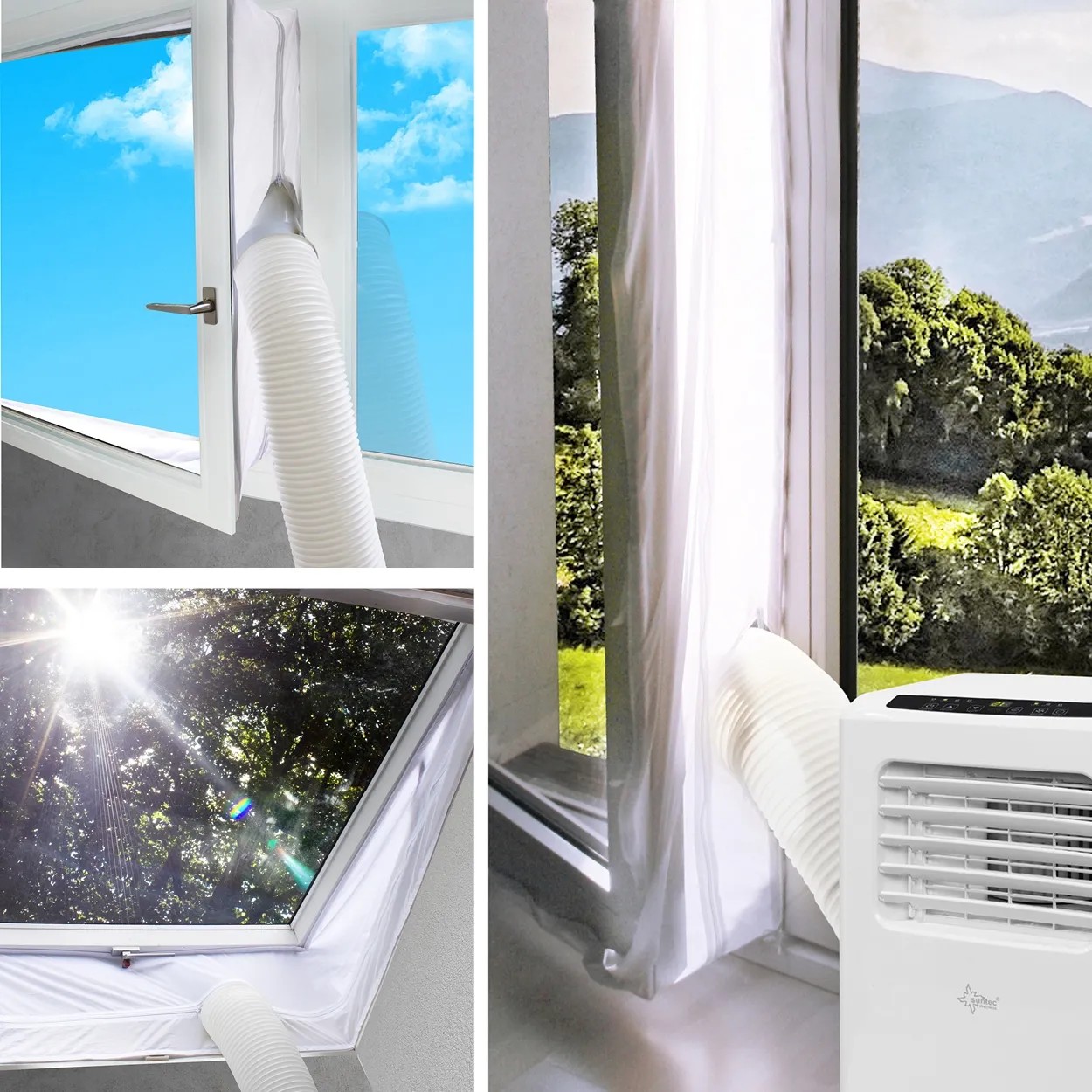 2 Stück Klimaanlagen-Blenden Für Fenster - Verstellbare Abdichtung Für Mobile ACs