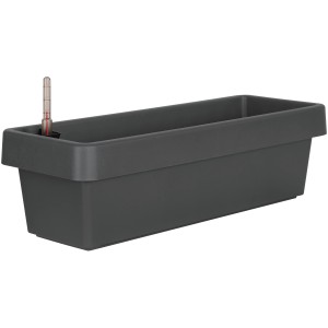 Jardinière anthracite Viva 60 cm avec système d'arrosage pour balcon.