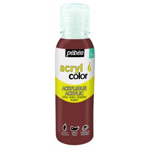 Pébéo Acrylfarbe in Braun, 150 ml Flasche für Künstlerbedarf.