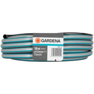 Tubo da giardino Gardena Classic, lunghezza 18 m, diametro 13 mm, arrotolato.