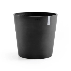 Vaso per piante Ecopots Amsterdam, grigio scuro, 50 cm. Vaso da fiori senza tempo per interni ed esterni.