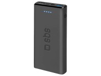 SBS Powerbank 2 × USB-A-Ausgang 10'000 mAh Schwarz
