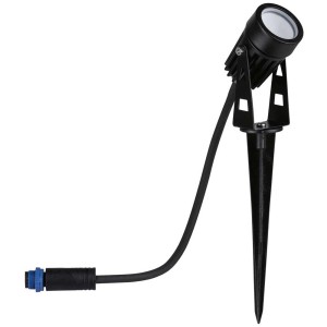 Faretto da esterno nero Paulmann Plug & Shine (3W) con picchetto per sistemi di illuminazione esterna.