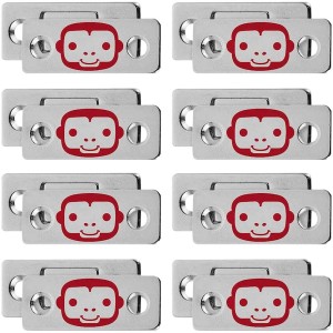 Aimants Ruby Monkey, lot de 8, 42x18mm, pour la maison, avec motif de singe rouge.