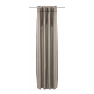 Sciarpa ad anello color lino Uni Dimout, 245x135 cm, per tende da finestra.