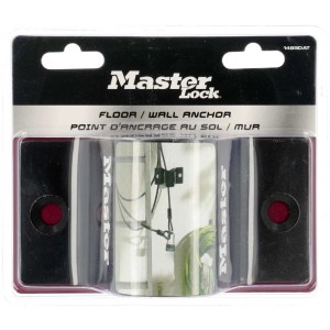 Master Lock Verankerungsplatte 1489EURDAT mit Öse, Stahl, 50x50mm, zur sicheren Befestigung.