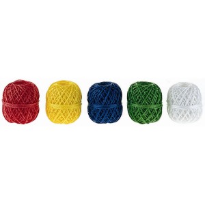 Fil décoratif assorti en couleurs, Ø 1,5 mm, longueur 40 m, en polypropylène.