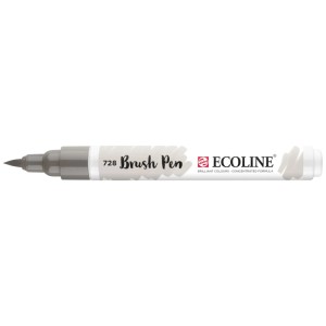 Ecoline Brushpen Warmgrau hell, einzeln. Stift für Handlettering und Aquarell.