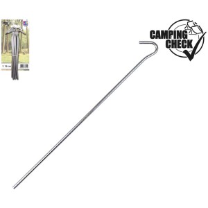 Picchetto per tenda Happy People, 30 cm, zincato, set da 10 per campeggio e outdoor.