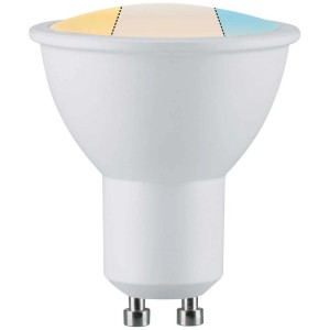 Lampadina LED Paulmann WhiteSwitch GU10, 5.9W, con controllo della temperatura colore.