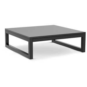 Cozze Pizzaofen-Erhöhung Elements: Schwarzer, quadratischer Tisch für Outdoorküchen.