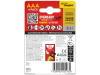 Energizer Alkaline-Batterie Eveready Gold AAA Micro 1,5 V / 4 Stk.