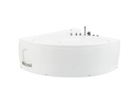 Whirlpool-Badewanne Pelican Eckmodell mit LED Weiss 165 x 138 cm Whirlpool-Badewanne Pelican Eckmodell mit LED Weiss 165 x 138 cm